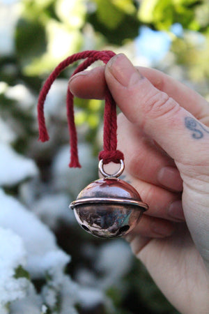 SOLSTICE BELL - Handmade Copper Jingle Bell Ornament (Made to Order)