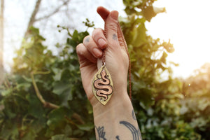 COSMIC SERPENT Handmade Recycled Copper & Brass Necklace