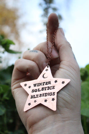 WINTER SOLSTICE - Handmade Copper Ornament