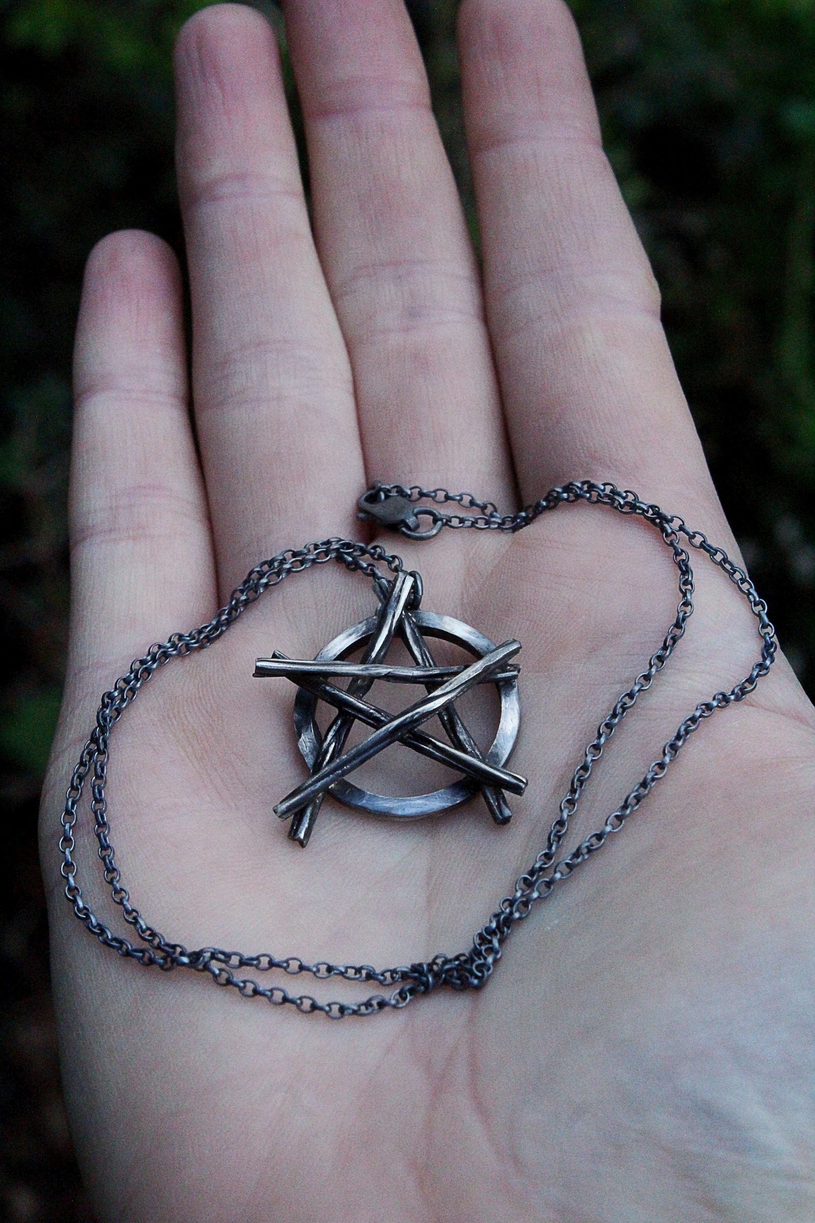 SPIRIT Handmade Sterling Silver Pentacle Necklace (Made to Order)