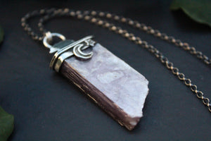 DREAMER Handmade Sterling Silver Necklace with Lepidolite