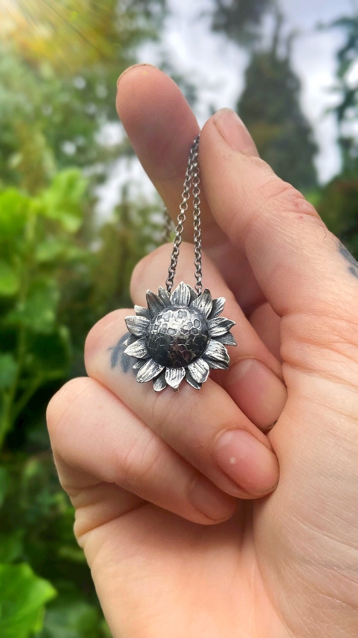 Sunflower Pendant Necklace | You are my Sunshine | Locket Style – Soul  Valley Tribe