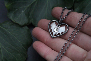 SPOOKY LOVE no.2 Handmade Sterling Silver Necklace